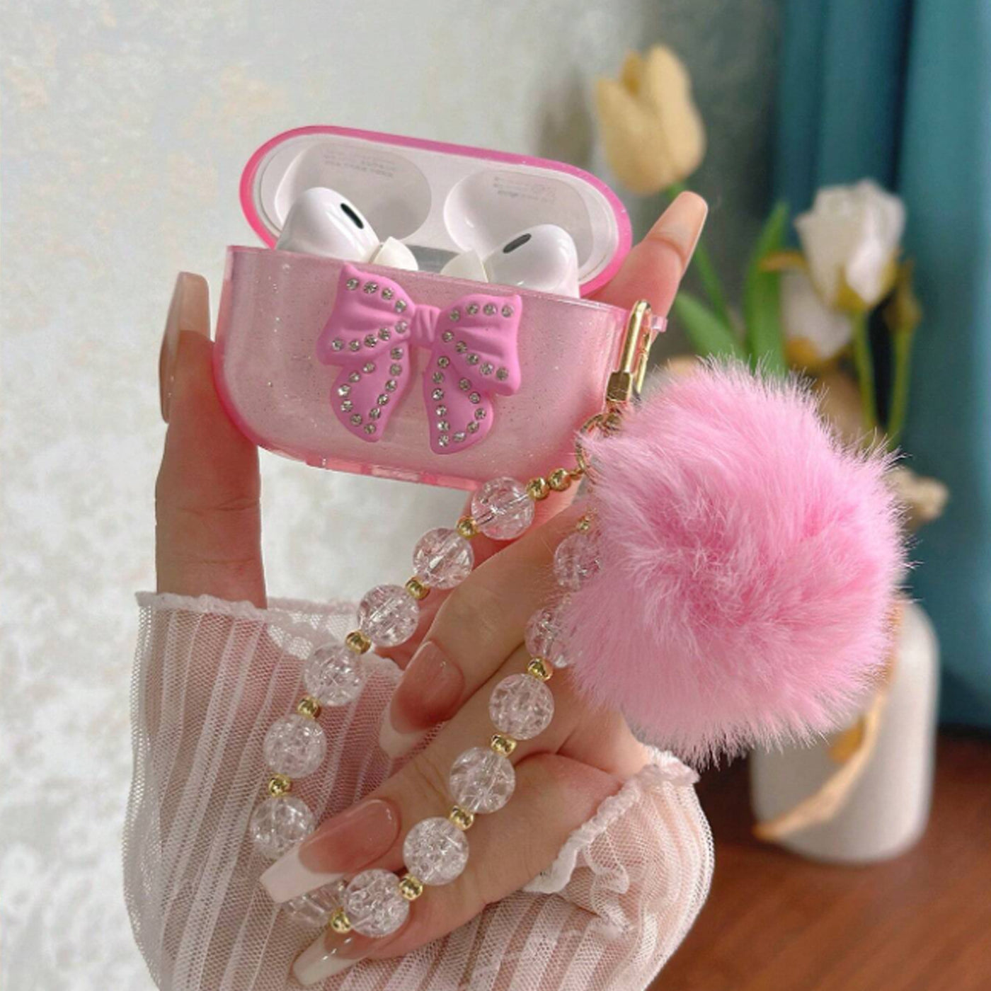 Diamond Bow For AirPods 23 Generation Bluetooth Headset