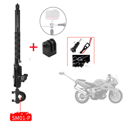 TUYU Motorcycle Bike Invisible Selfie Stick Monopod Handlebar Mount Bracket for GoPro Max 9 Insta360 One R X2 Camera Accessories