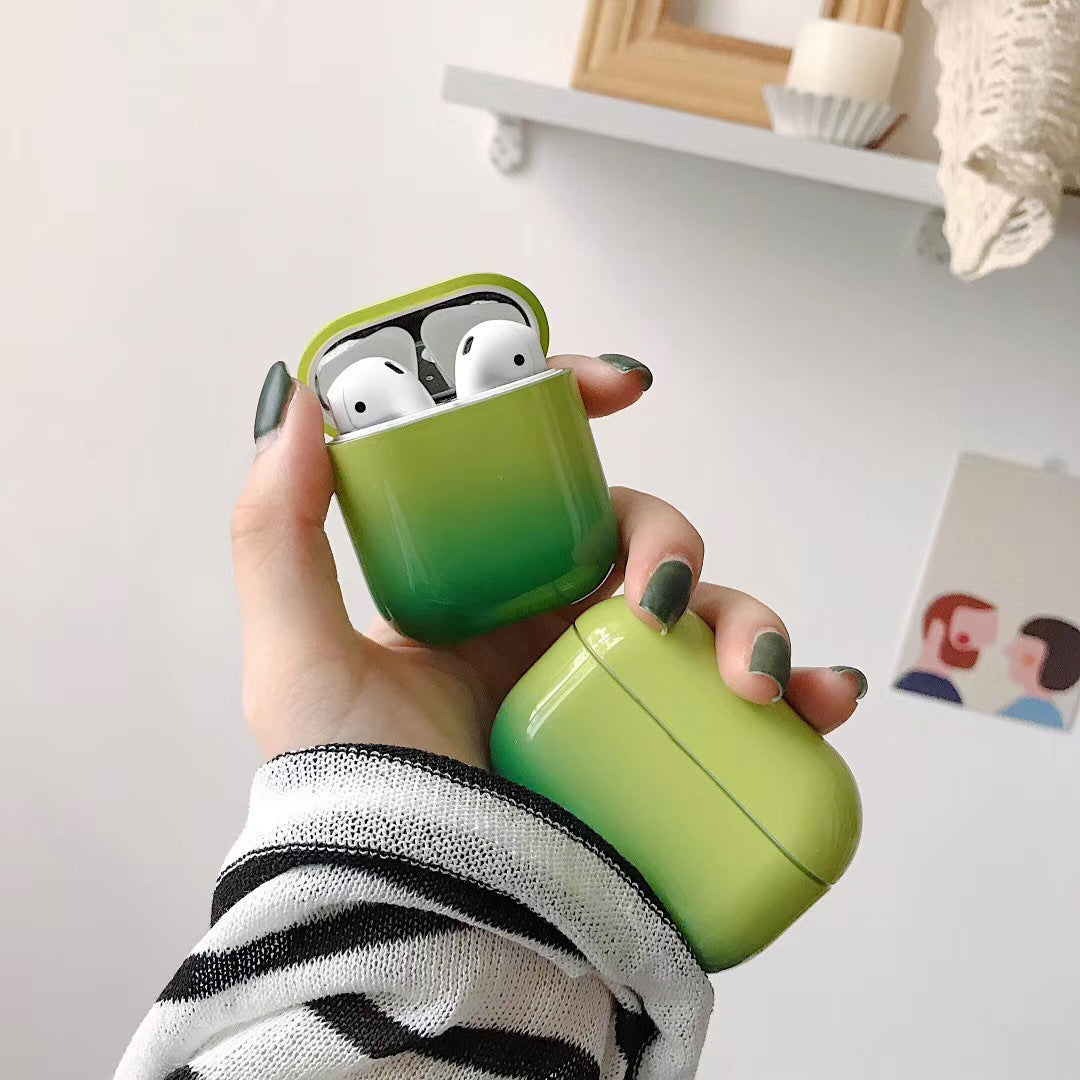 Compatible with Apple, Gradient hard shell suitable for airpods pro protective cover 2/3 generation Bluetooth Wireless contrast color earphone cover smooth surface