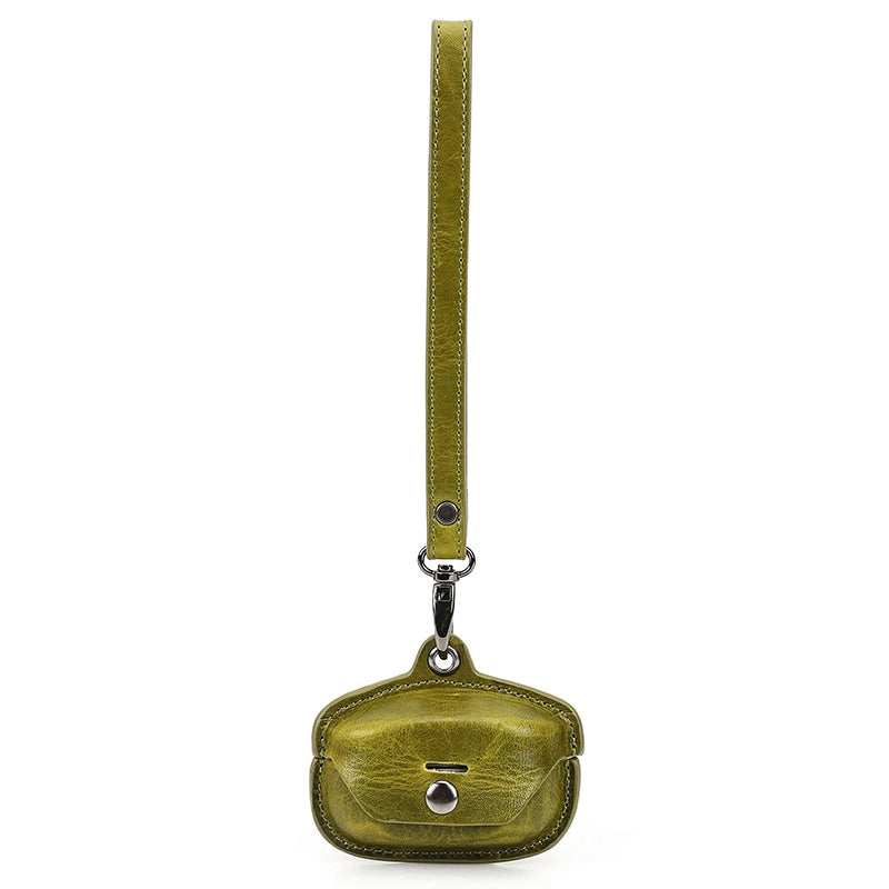 Applicable Earphone Sleeves Crazy Horse Leather Wireless Bluetooth Headset Protective Cover