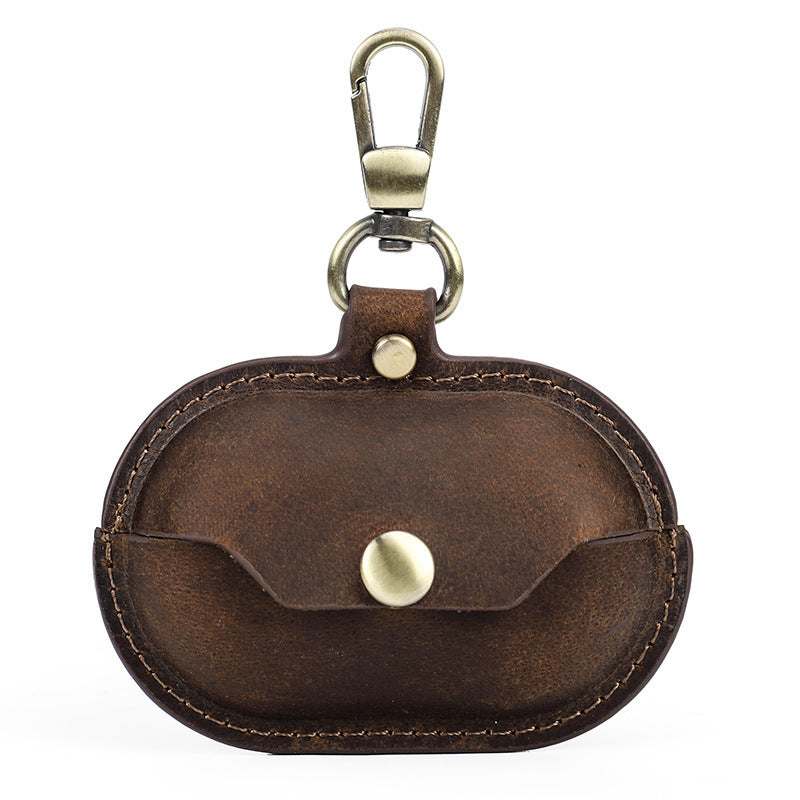 Applicable Earphone Sleeves Crazy Horse Leather Wireless Bluetooth Headset Protective Cover