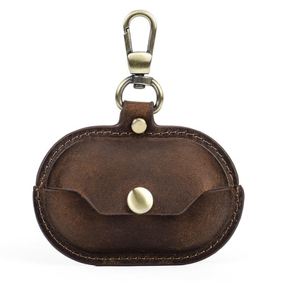 Applicable Earphone Sleeves Crazy Horse Leather Wireless Bluetooth Headset Protective Cover