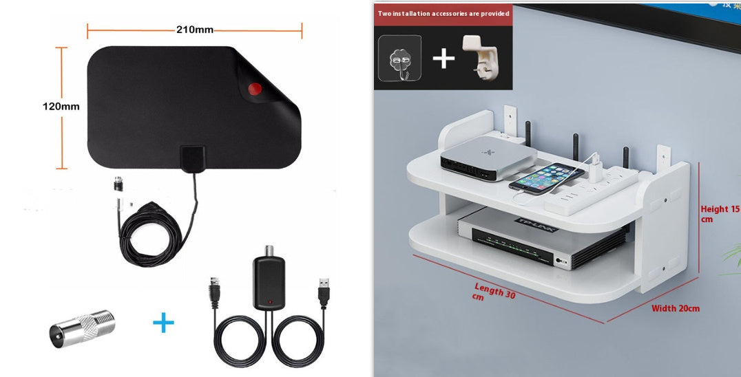 Router Storage Box Punch-free Wall-mounted Storage Rack