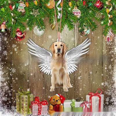 Labrador Retriever Pet Dog Wings Decorations With Angel Wings