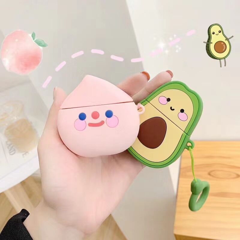 Creative Avocado Silicone Wireless Earphone Case