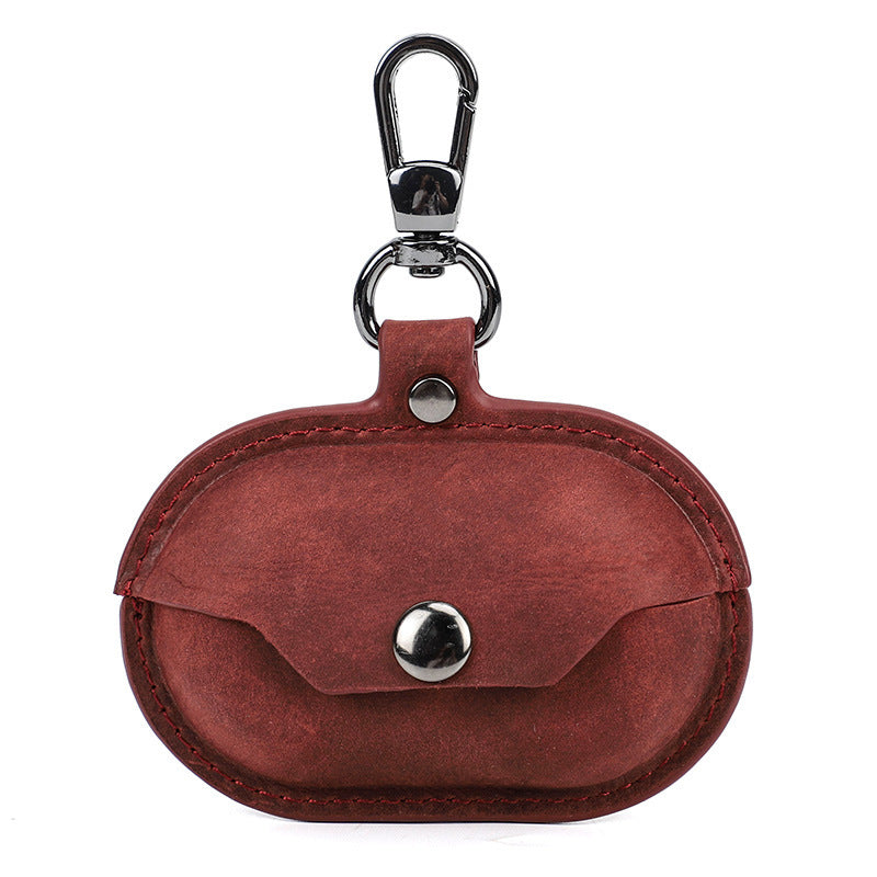 Applicable Earphone Sleeves Crazy Horse Leather Wireless Bluetooth Headset Protective Cover