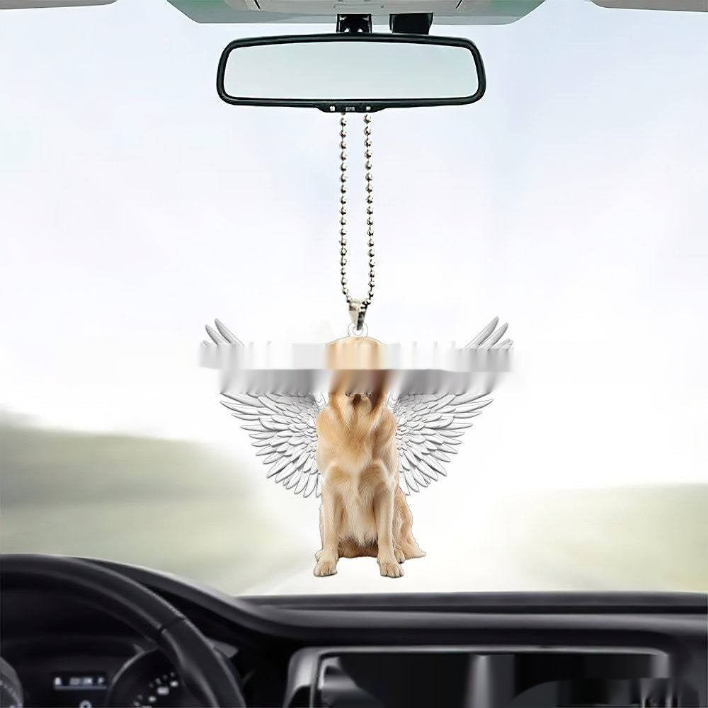 Labrador Retriever Pet Dog Wings Decorations With Angel Wings