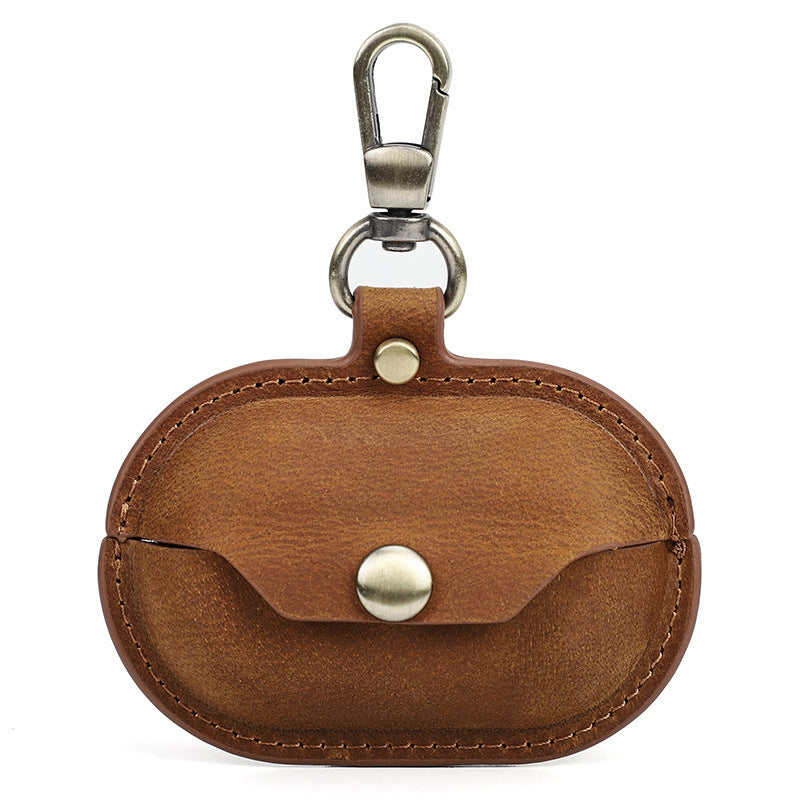 Applicable Earphone Sleeves Crazy Horse Leather Wireless Bluetooth Headset Protective Cover