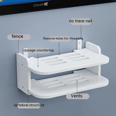 Router Storage Box Rack Punch-free Wall-mounted